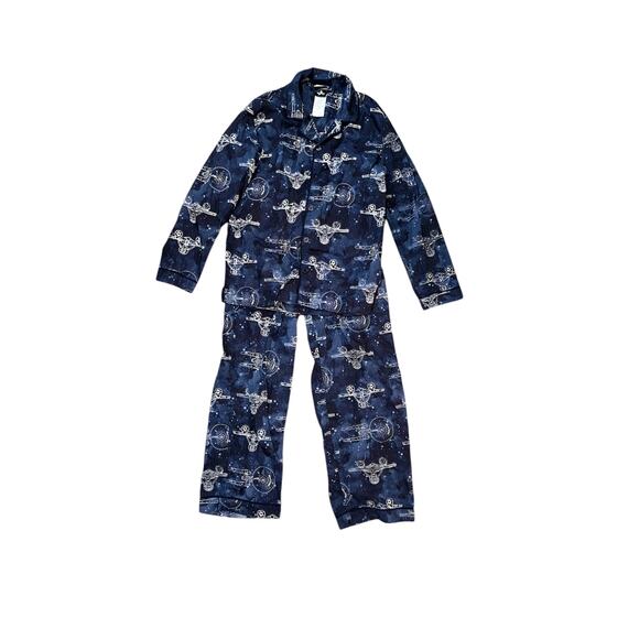 Pottery Barn Teen Star Trek Starship Glow in the Dark Pajamas Navy Size Medium - Picture 1 of 2